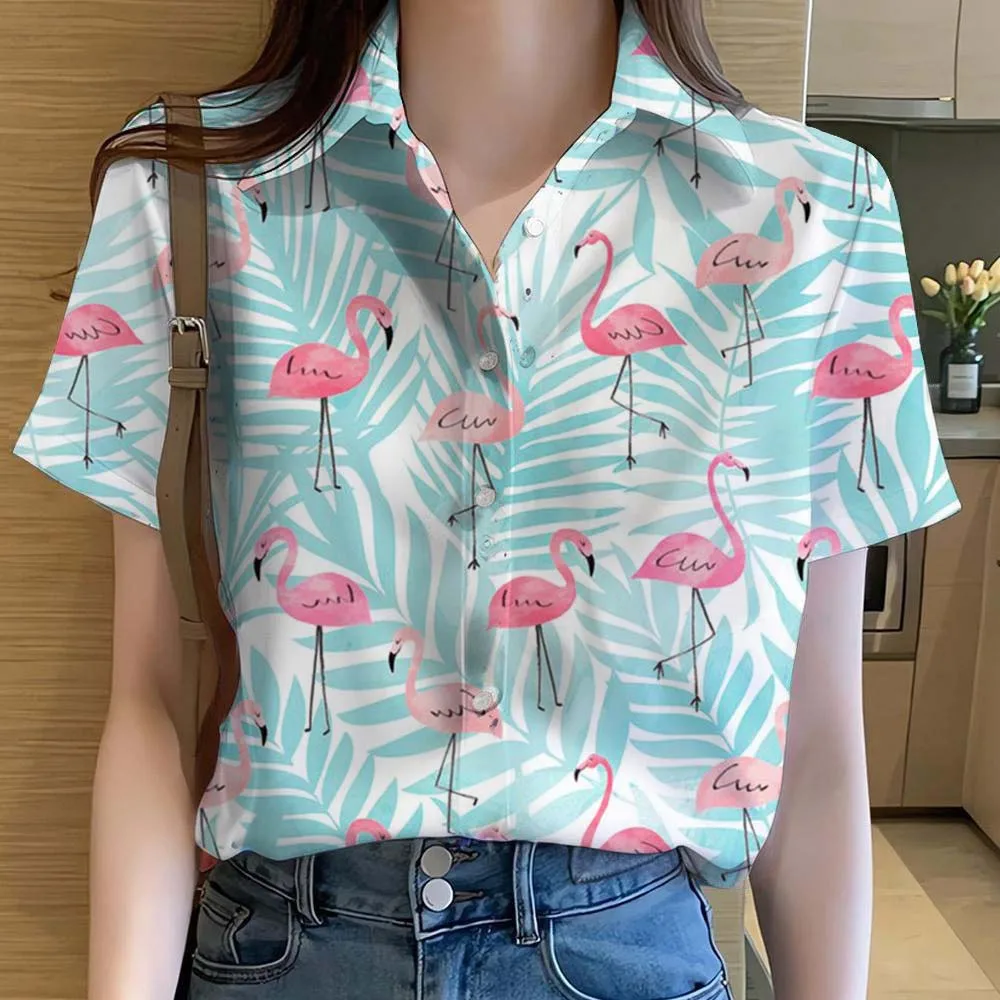 3D Printing Cancer - Womens Shirts Cute Cartoon Animal Flamingo