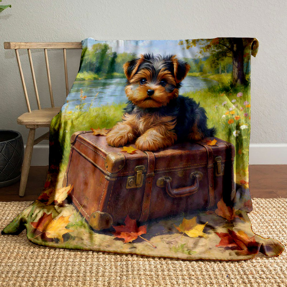 3D Printing Yorkshire - 3D Yorkshire Terrier Meadows Theme Blanket
