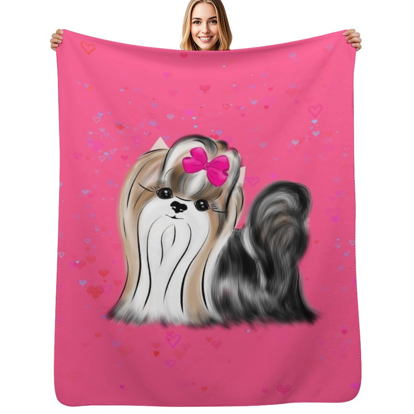 3D Printing Yorkshire - Biewer Yorkshire Terrier Throw Blanket Plaid