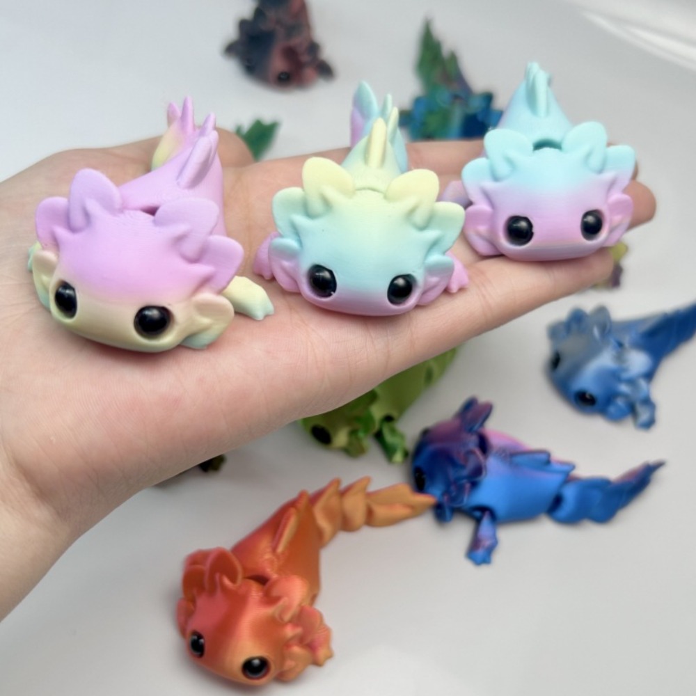 3D Printing Ultem - 3D Printed Salamander Figures Toys Multi-Joint