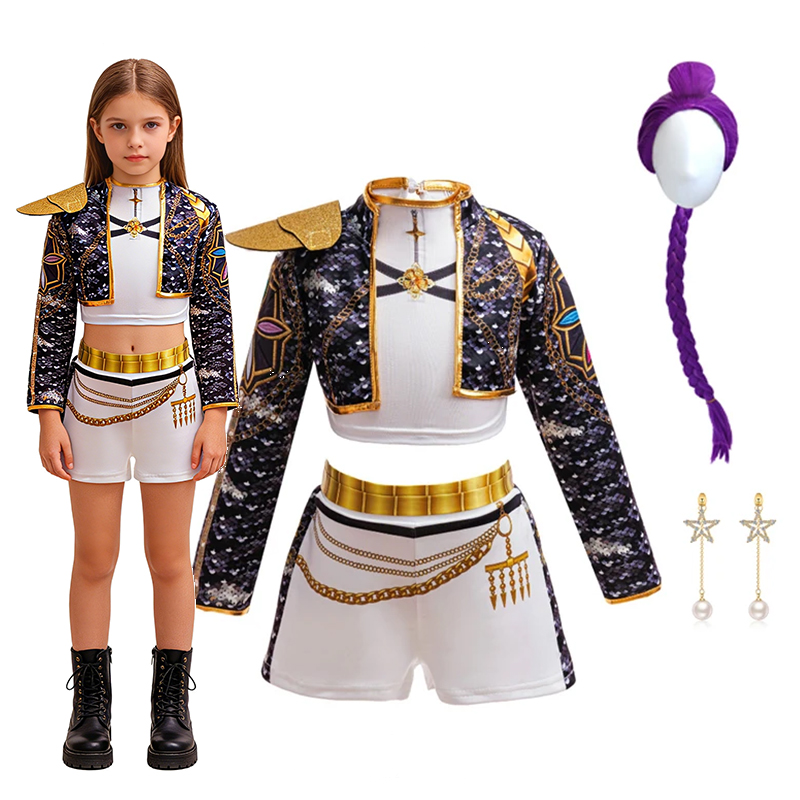 3D Printing Earrings - Girls Hip‑Hop 3D Print Gold Trim