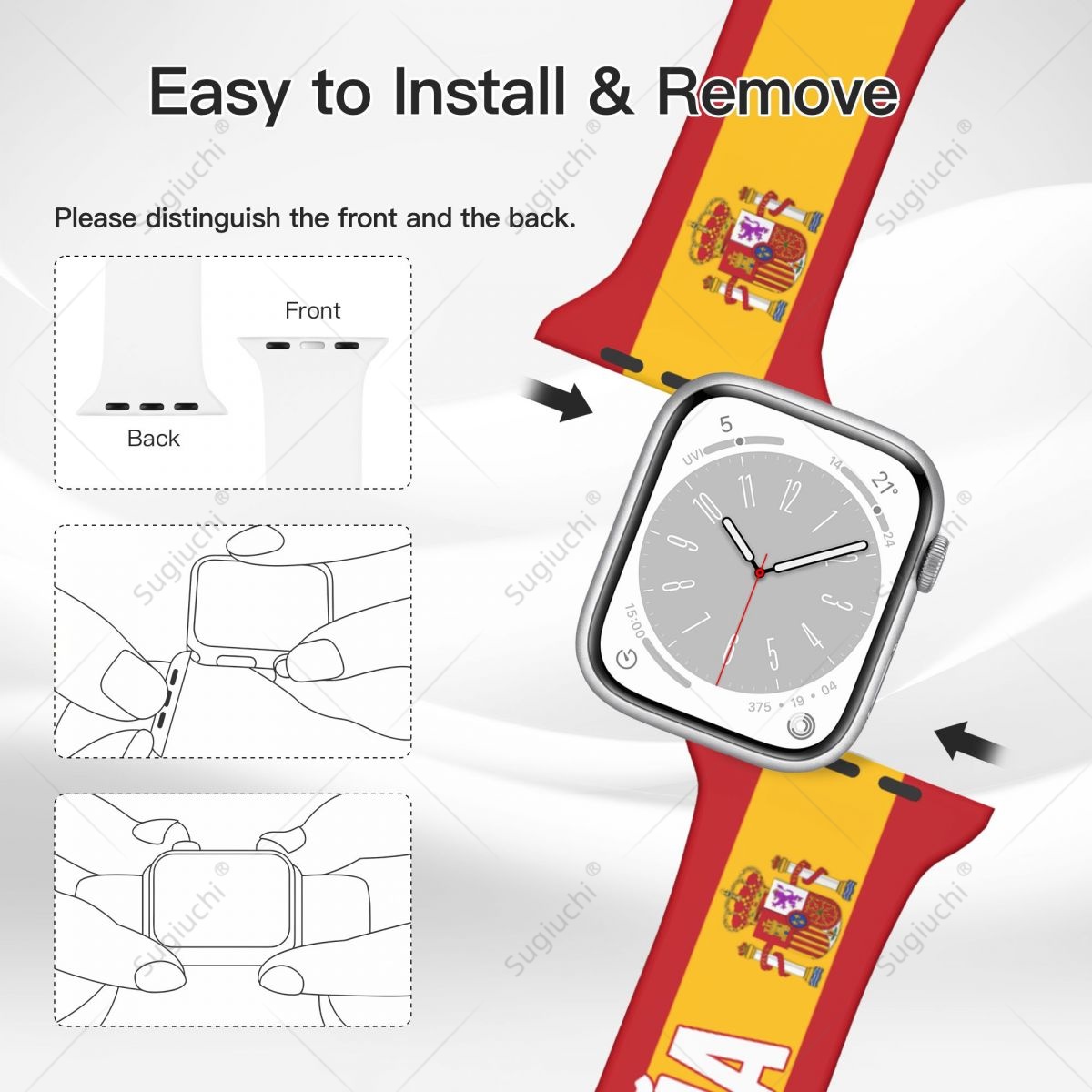 Unisex Spain Flag 3D Printing  - огляд і ціна 3D Printing Watch