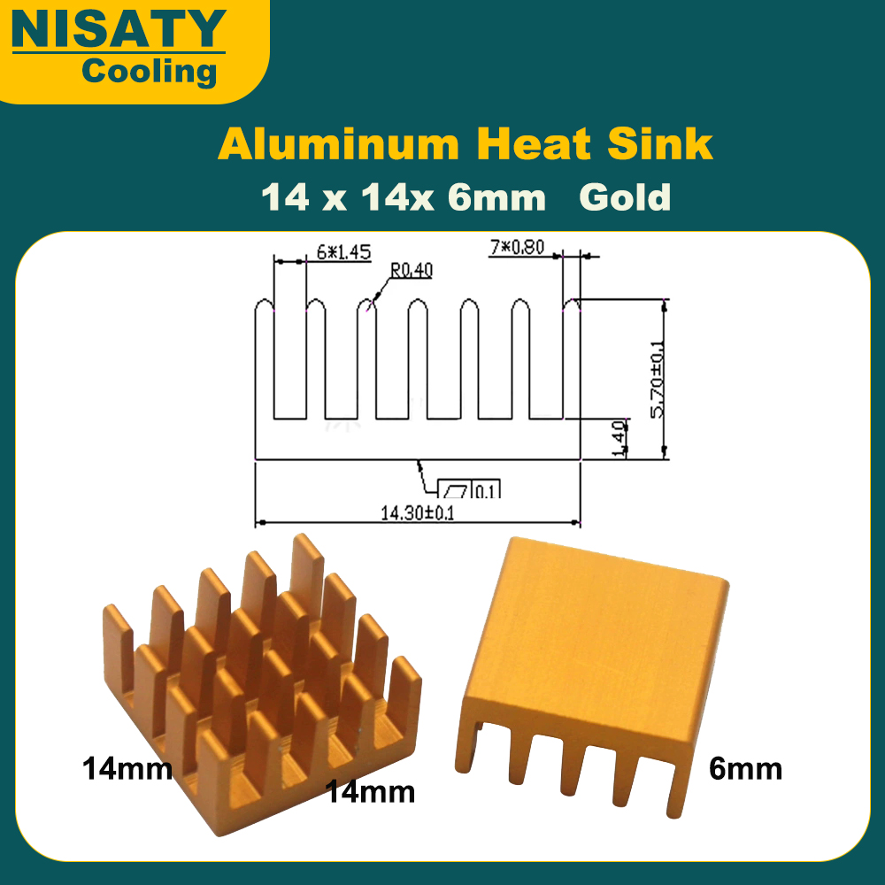 NISATY Aluminum Heat Sink 14x1 - огляд і ціна 3D Printing Aluminium