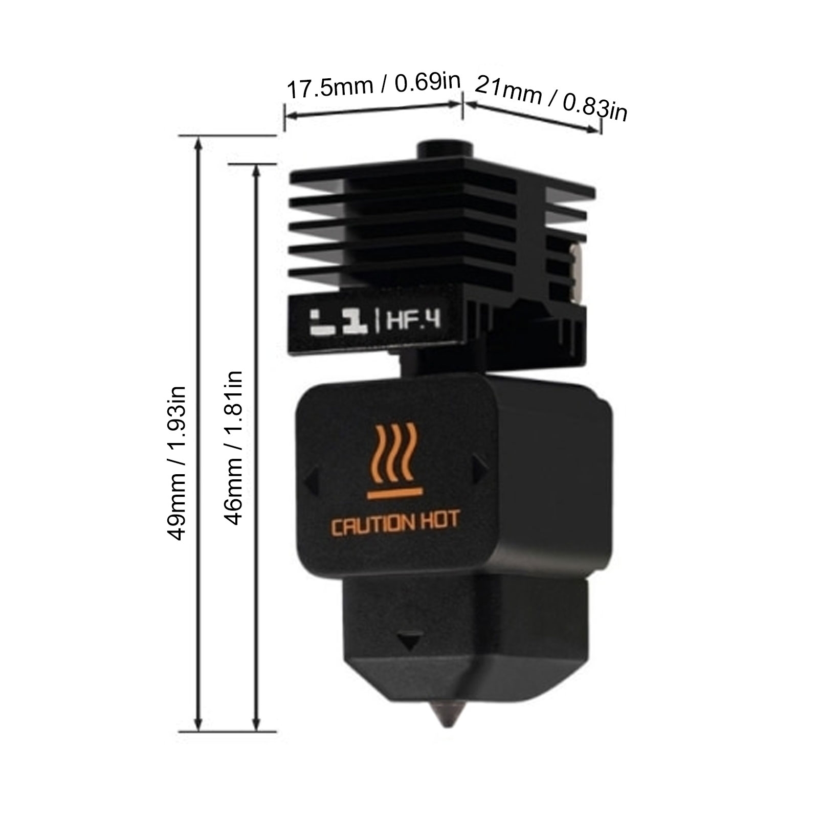 High Flow Hotend Replacement f - огляд і ціна 3D Printing Steel