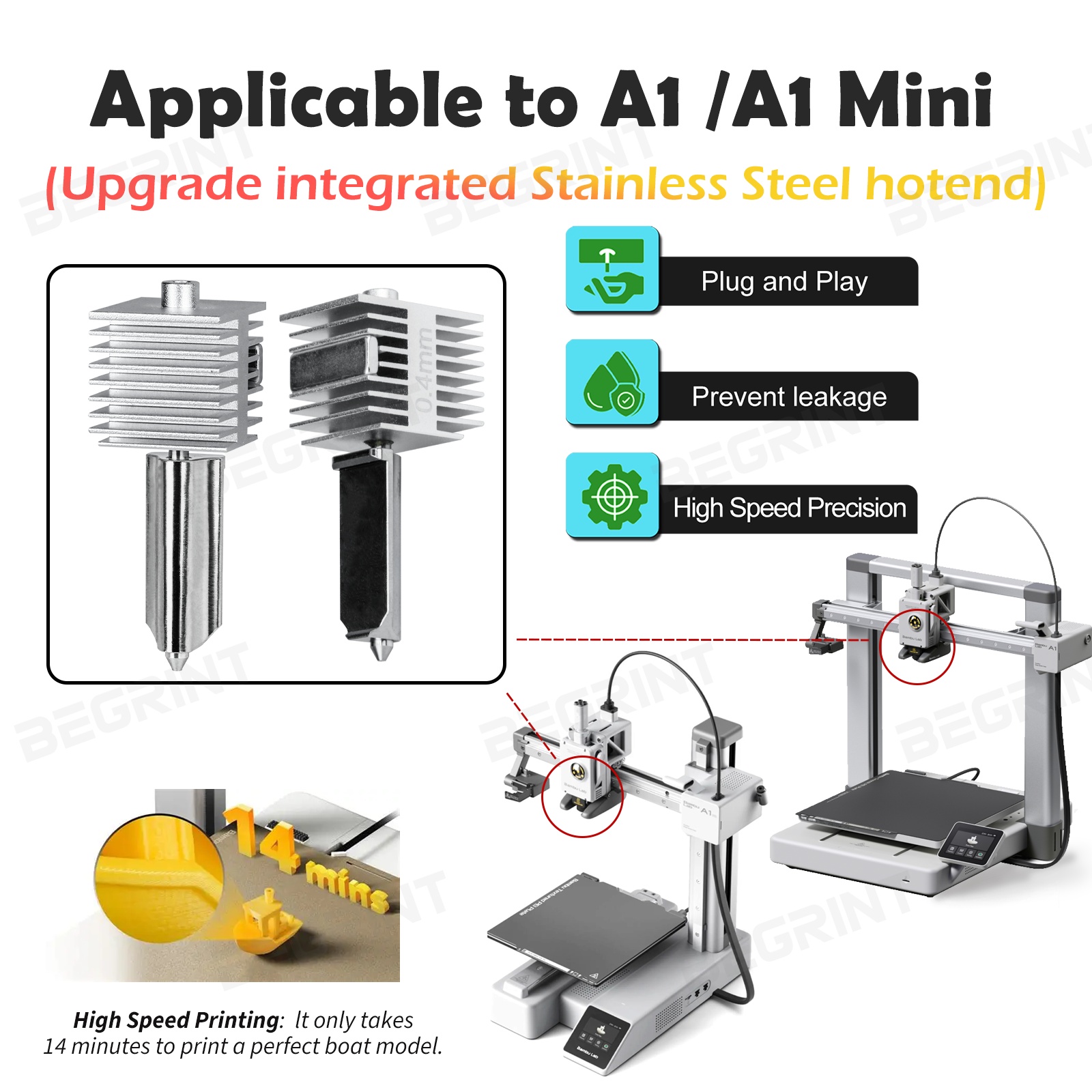 For Bambu Lab A1/A1MINI Nozzle - огляд і ціна 3D Printing Grinder