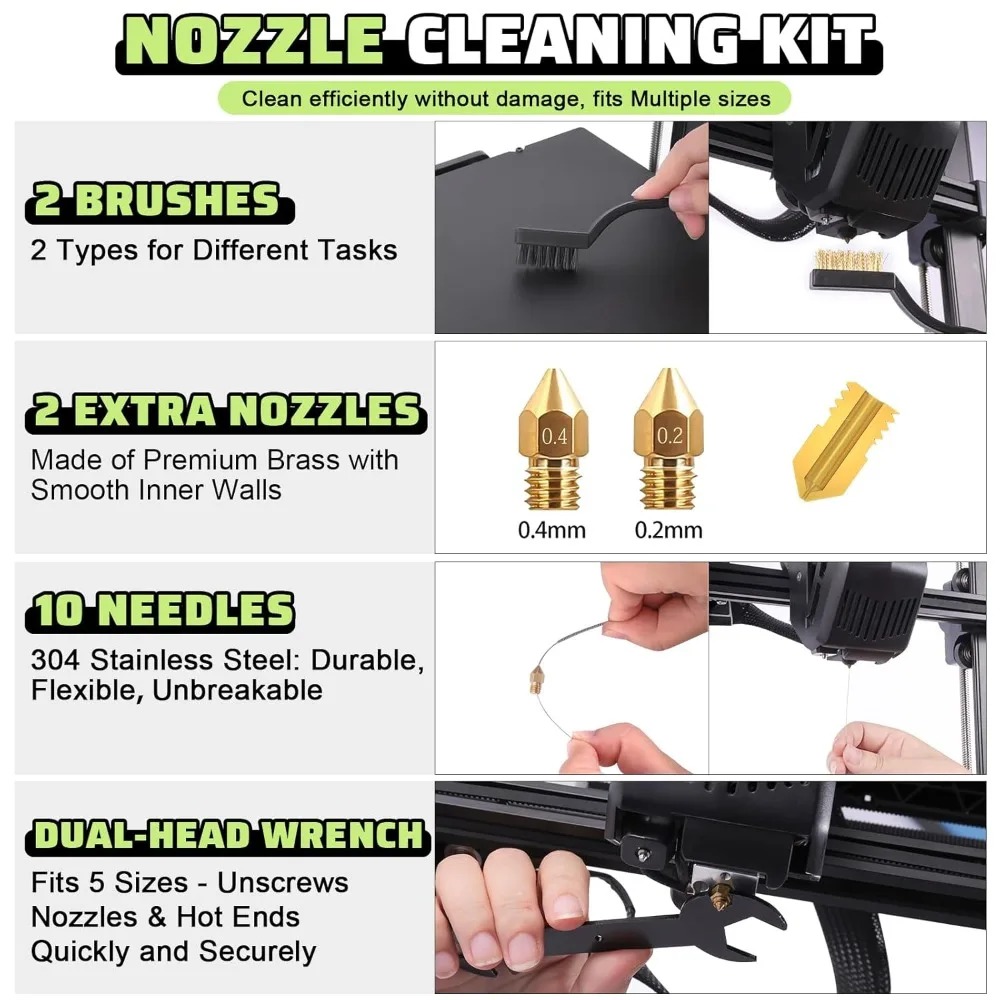 34pcs 3D Printer Tools Kit Noz - огляд і ціна 3D Printing Grinder