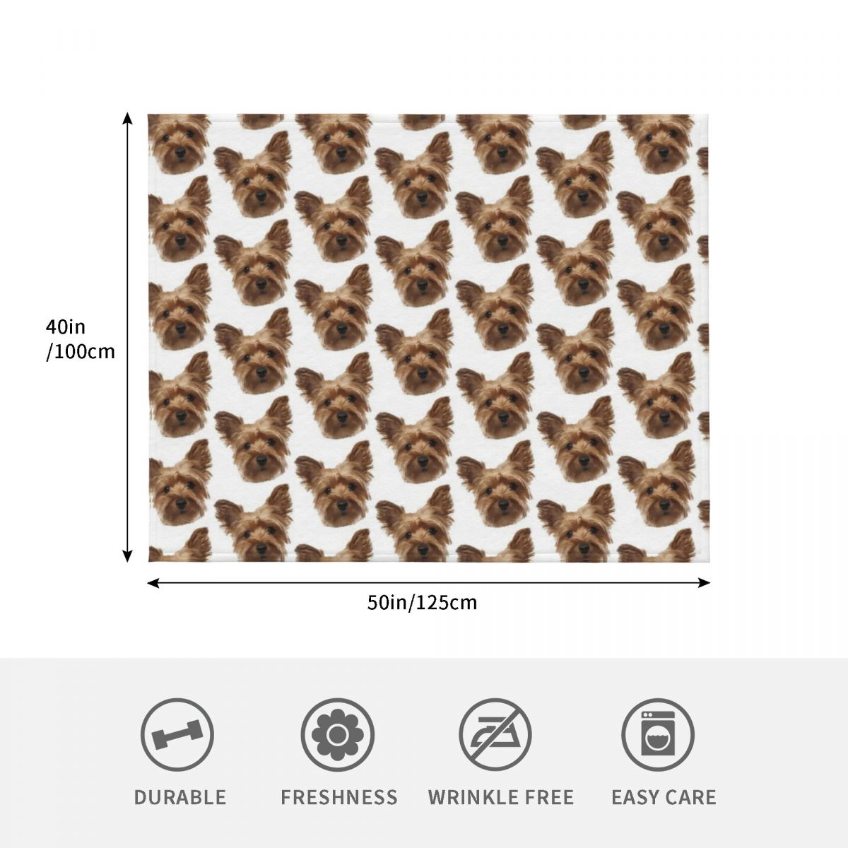 Yorkshire Terrier Throw Blanke - огляд і ціна 3D Printing Yorkshire