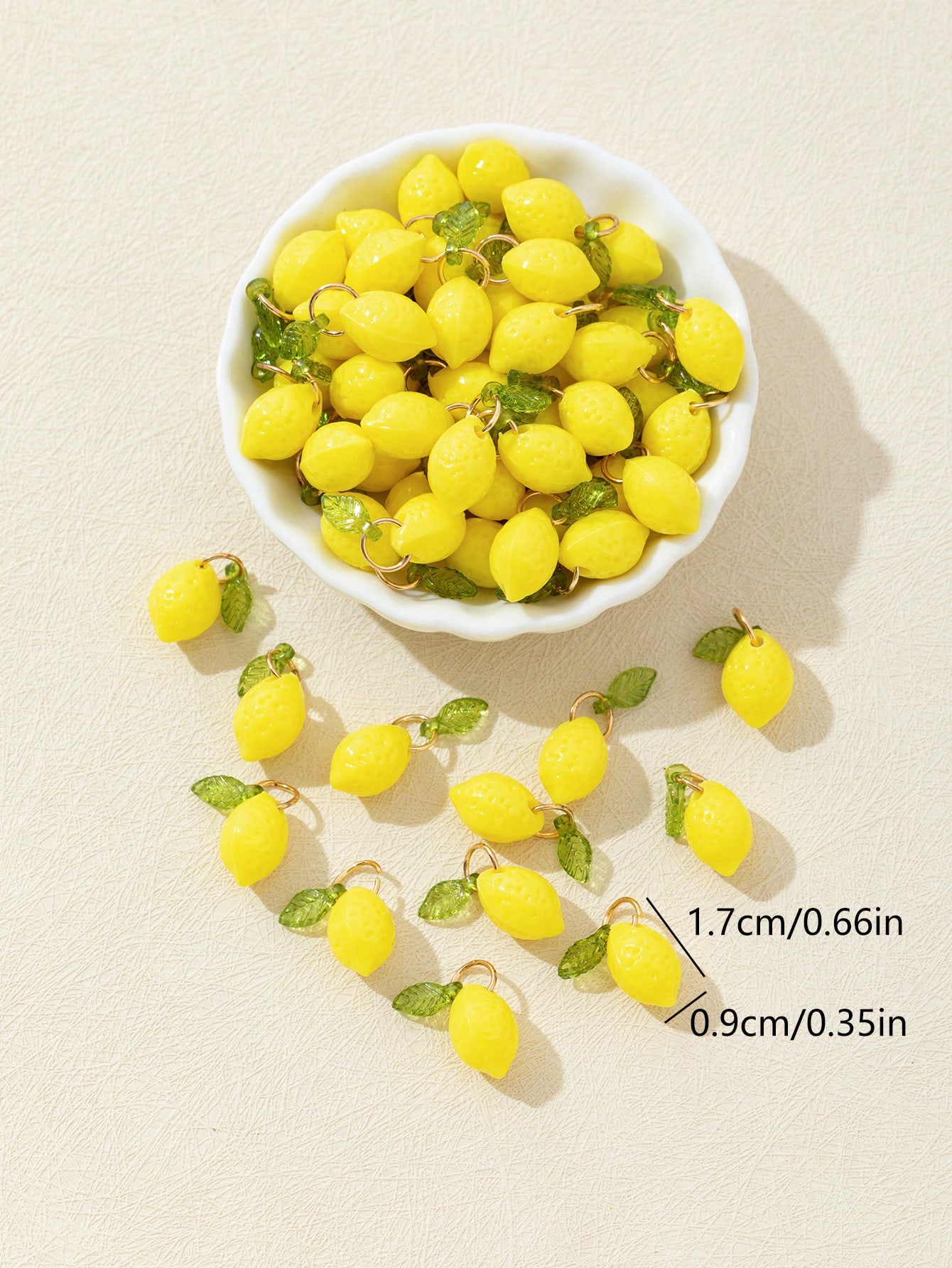 10Pcs 3D Lemon Resin Charms Pe - огляд і ціна 3D Printing Earrings