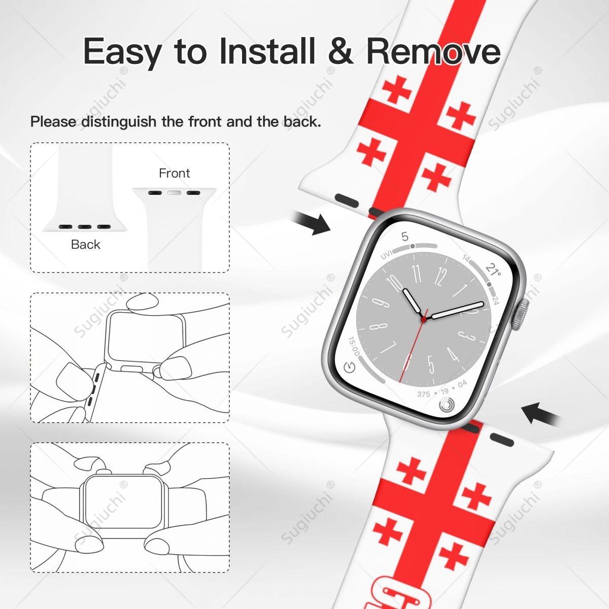 Unisex Georgia Flag 3D Printin - огляд і ціна 3D Printing Watch