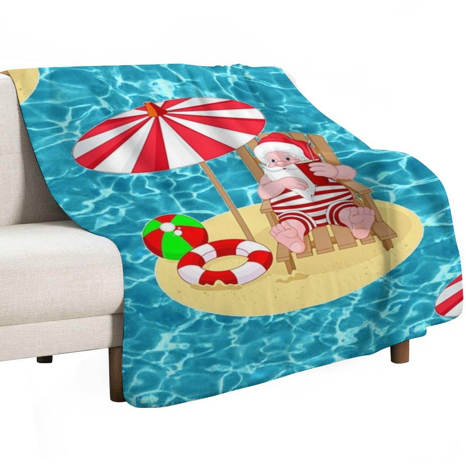 xmas beach santa claus Throw B - огляд і ціна 3D Printing Xmas Ideas
