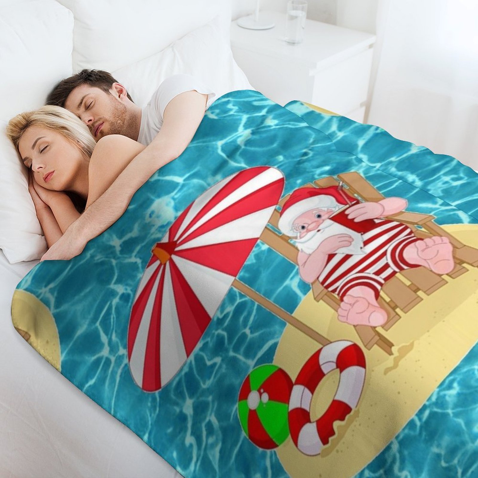 xmas beach santa claus Throw B - огляд і ціна 3D Printing Xmas Ideas