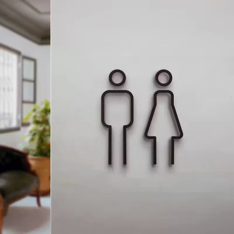 3D Printed Bathroom Door Sign  - огляд і ціна 3D Printing Cafe