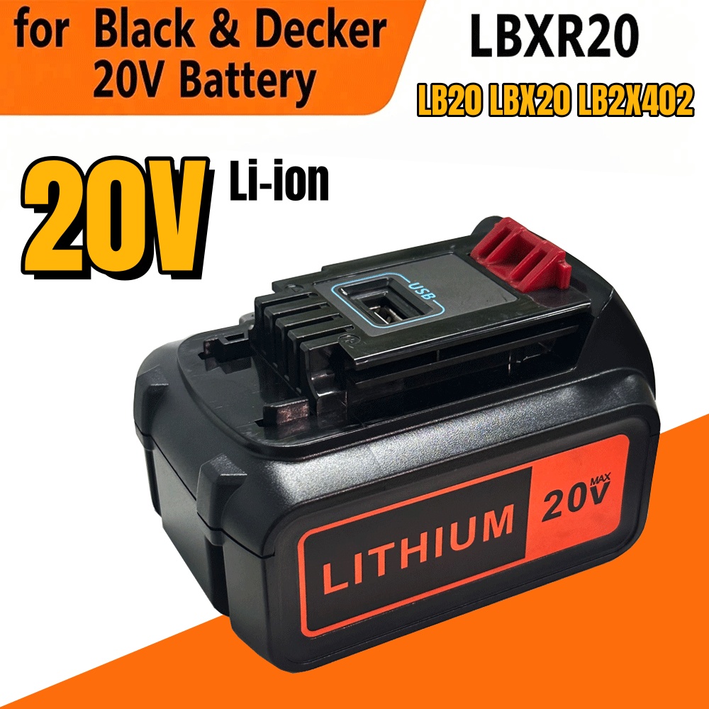 6Ah High Capacity LBX20 Replac - огляд і ціна Black+Decker Tool 20V Max