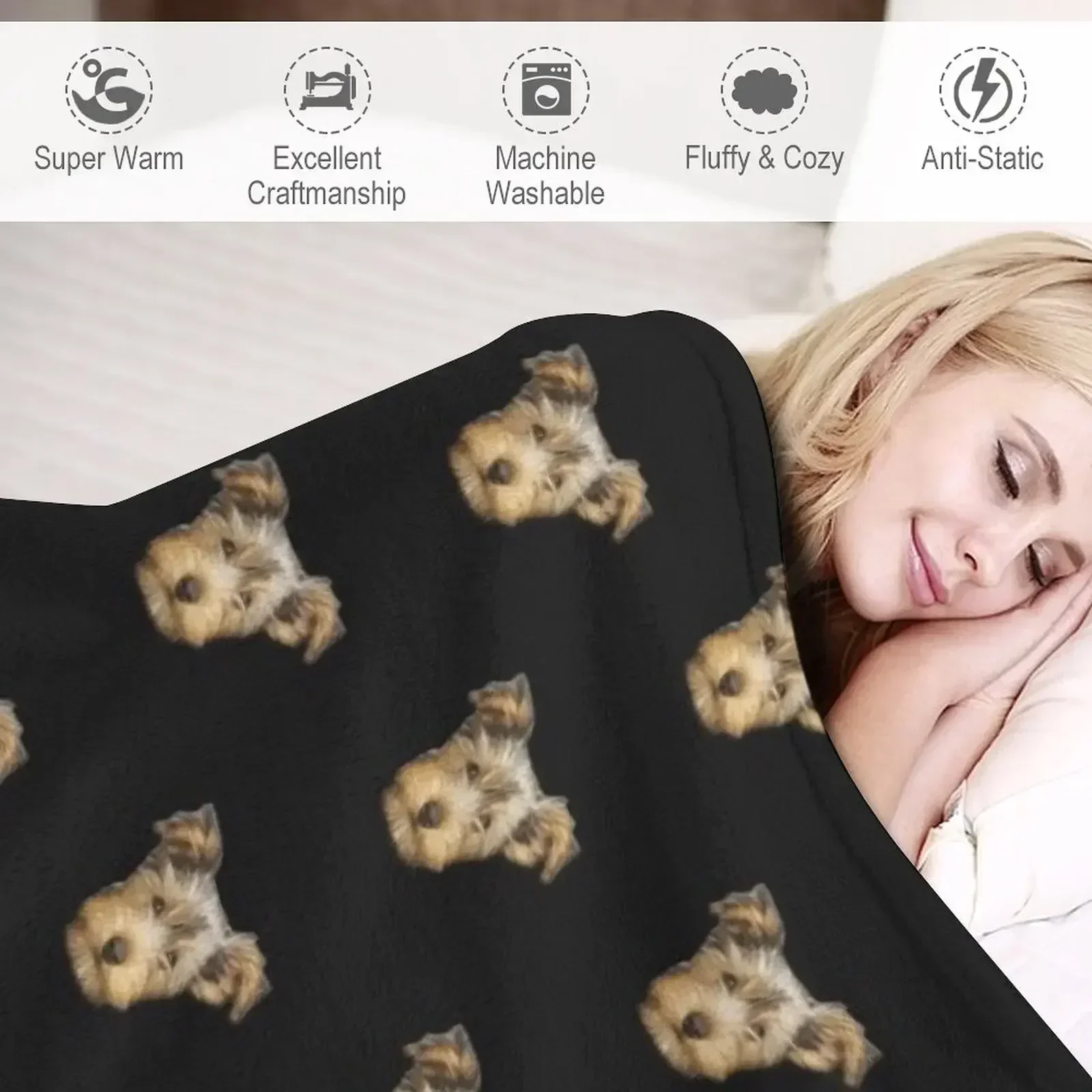 yorkshire terrier Throw Blanke - огляд і ціна 3D Printing Yorkshire