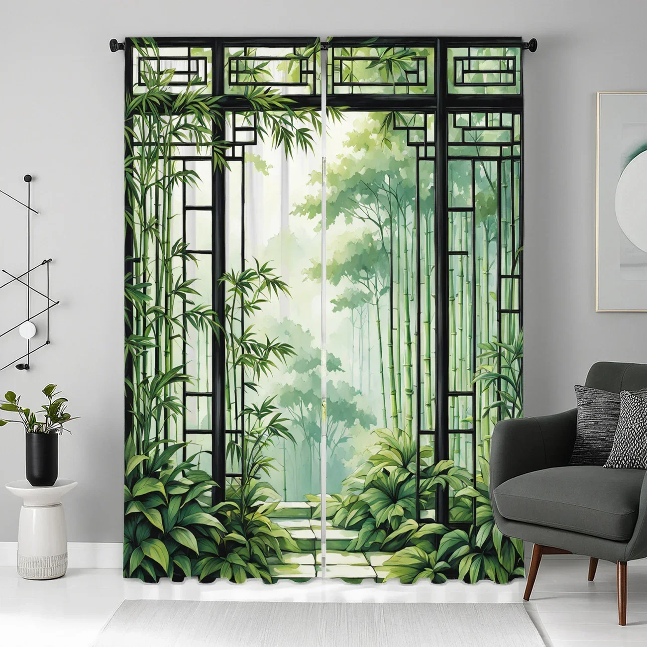 3D green bamboo - Printed curt - огляд і ціна 3D Printing Cafe