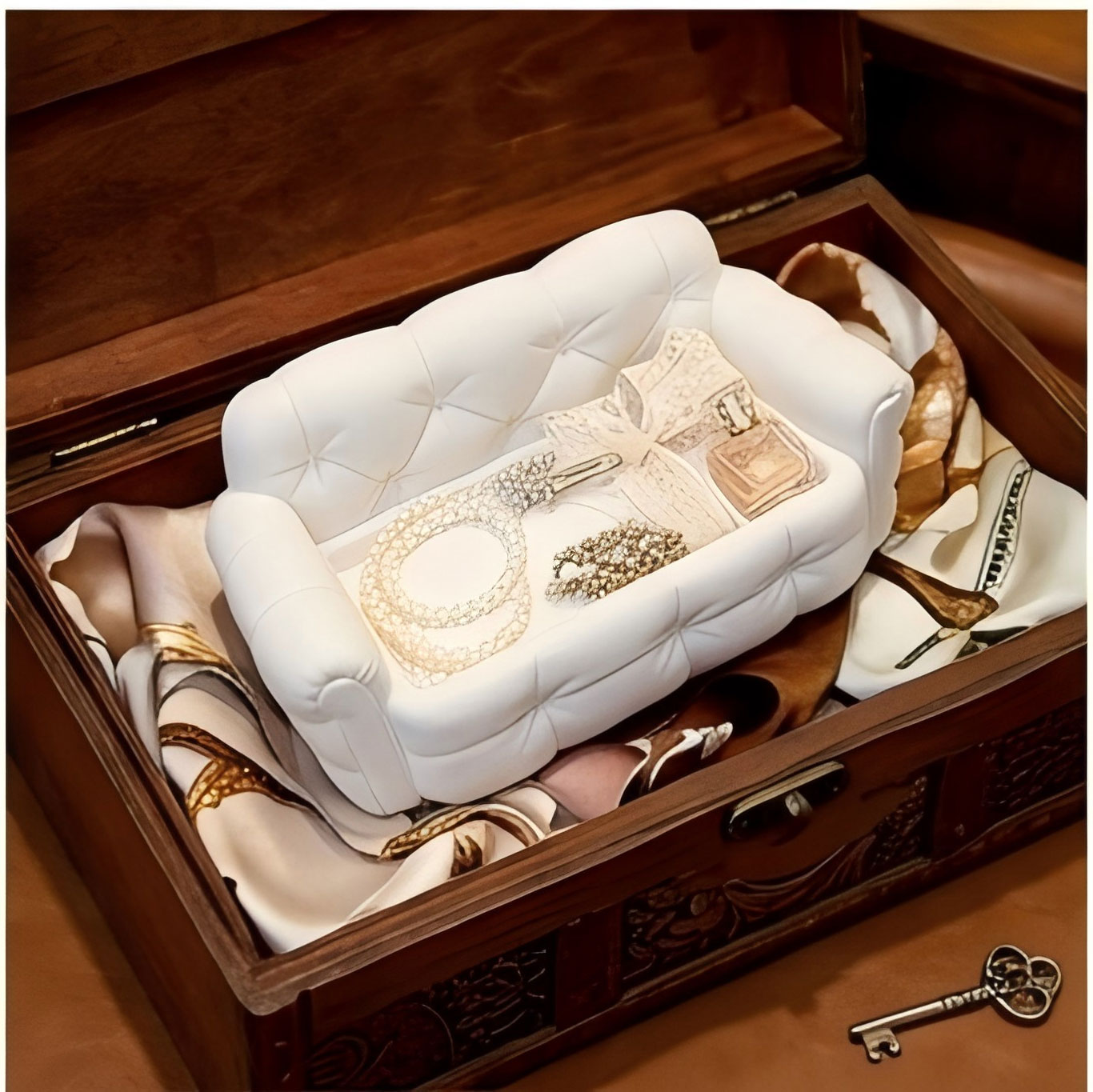 Mini Sofa Jewelry Storage Tray - огляд і ціна 3D Printing Earrings