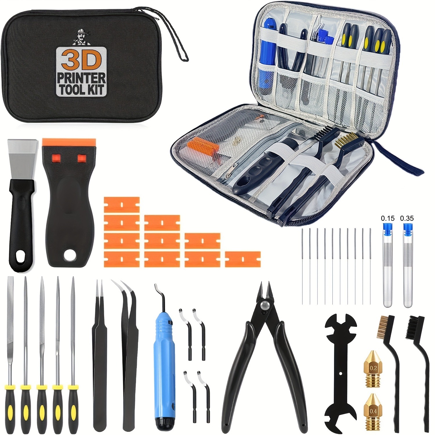 3D Printer Tools Kit, 33pcs 3D - огляд і ціна 3D Printing Grinder