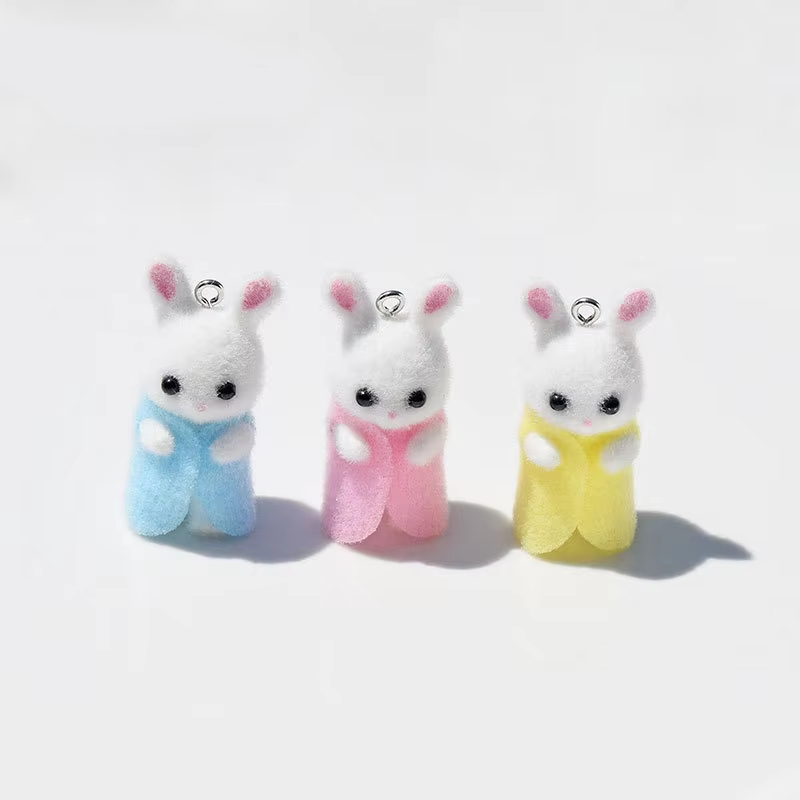 3Pcs 3D Flocking Resin Rabbit  - огляд і ціна 3D Printing Earrings