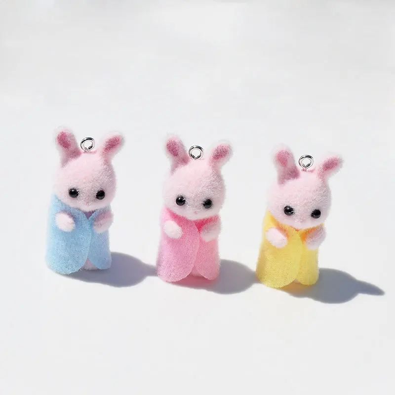 3Pcs 3D Flocking Resin Rabbit  - огляд і ціна 3D Printing Earrings