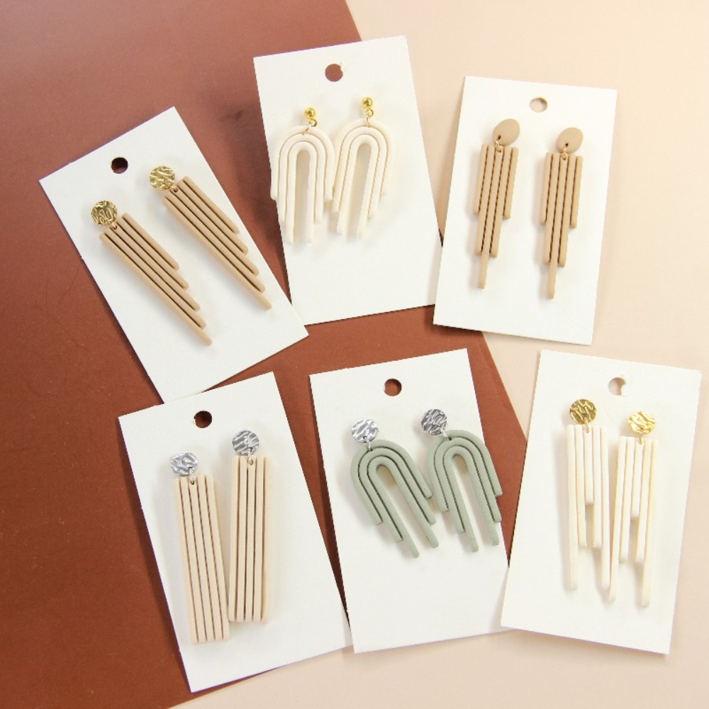 4Pcs Geometric Tassel Polymer  - огляд і ціна 3D Printing Earrings
