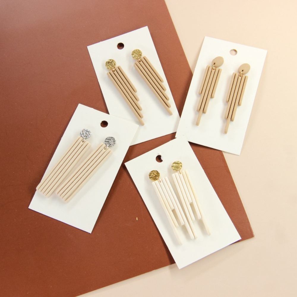 4Pcs Geometric Tassel Polymer  - огляд і ціна 3D Printing Earrings
