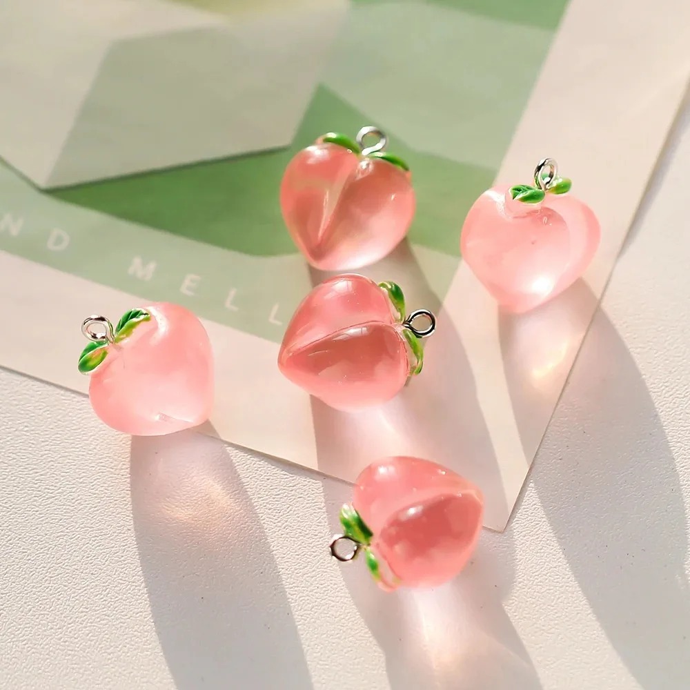 10Pcs Transparent Pink Peach R - огляд і ціна 3D Printing Earrings