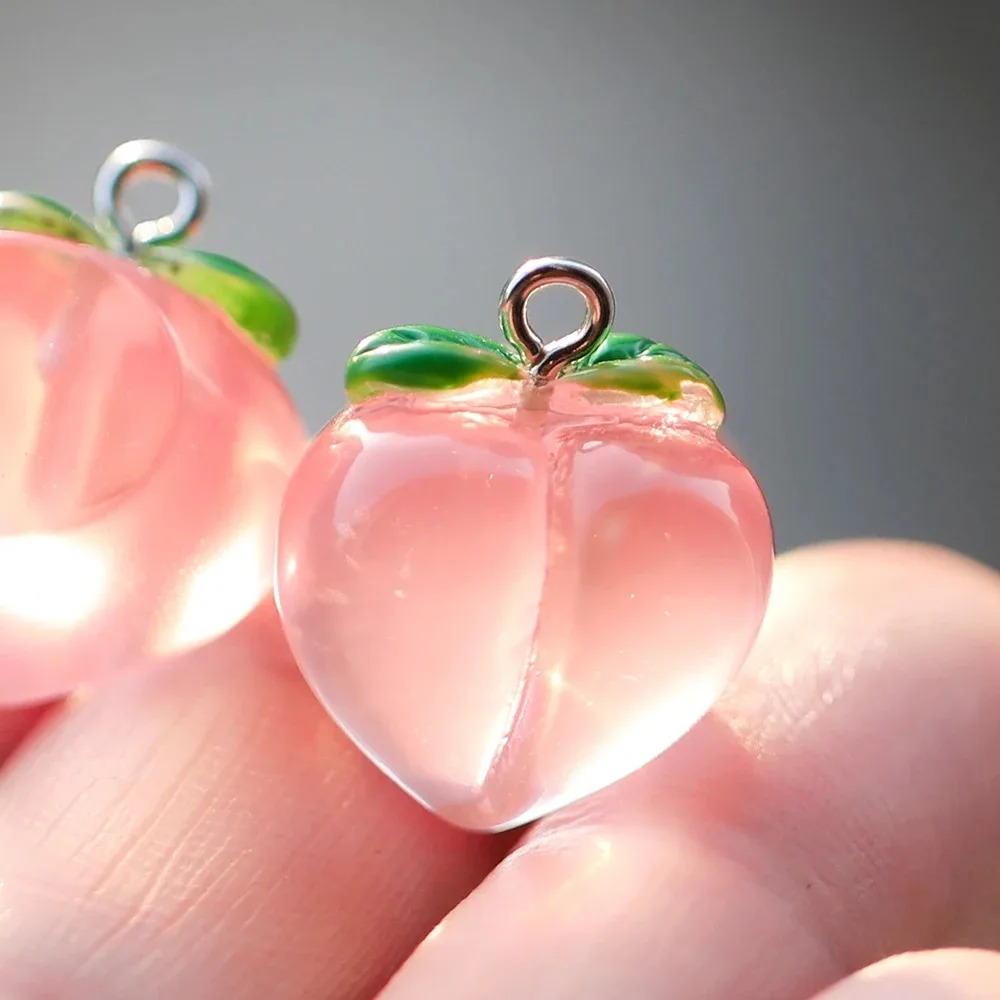 10Pcs Transparent Pink Peach R - огляд і ціна 3D Printing Earrings