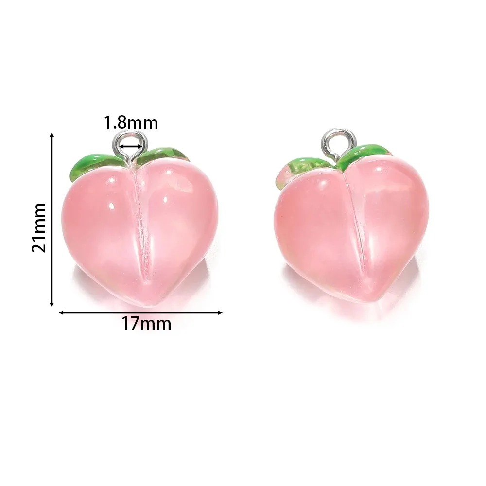 10Pcs Transparent Pink Peach R - огляд і ціна 3D Printing Earrings