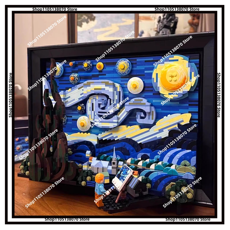 Van Gogh Starry Night 3D Build - огляд і ціна 3D Printing Lego