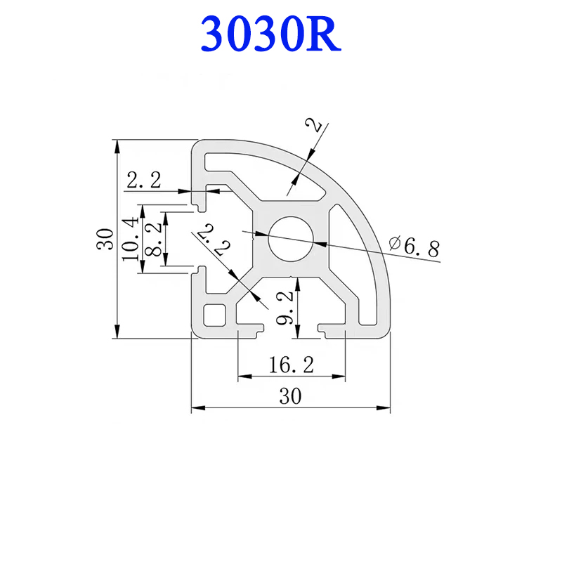 1PC 3030R European Standard Al - огляд і ціна 3D Printer Enclosure Frame