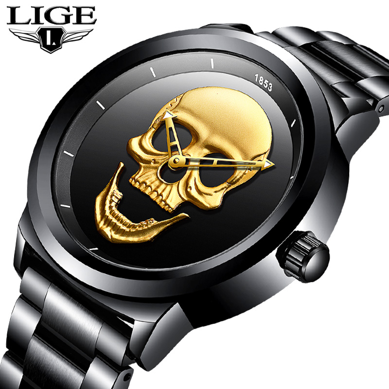LIGE Skeleto Men Watch Top Bra - огляд і ціна 3D Printing Watch