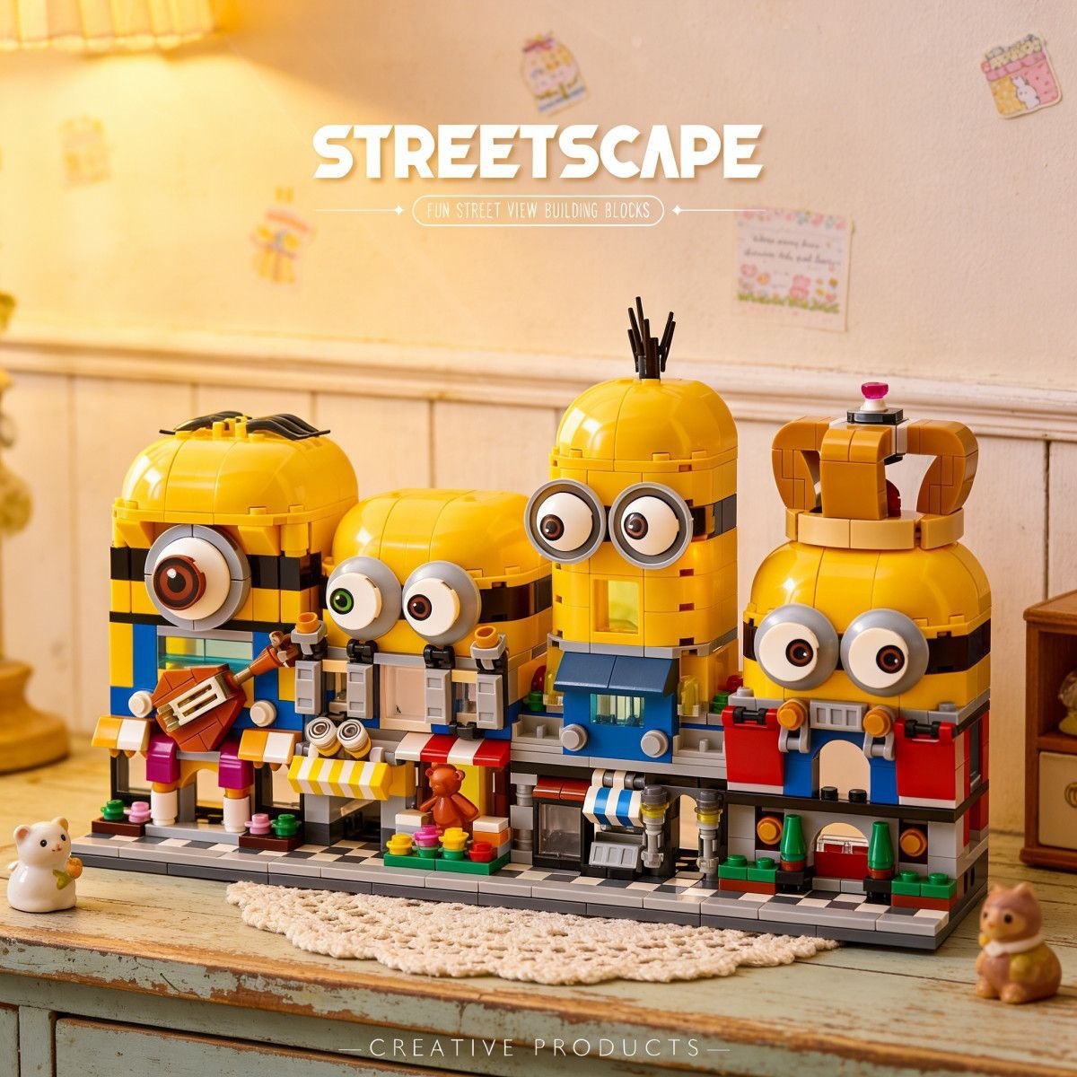 4-in-1 Minions Cartoon Street  - огляд і ціна 3D Printing Lego