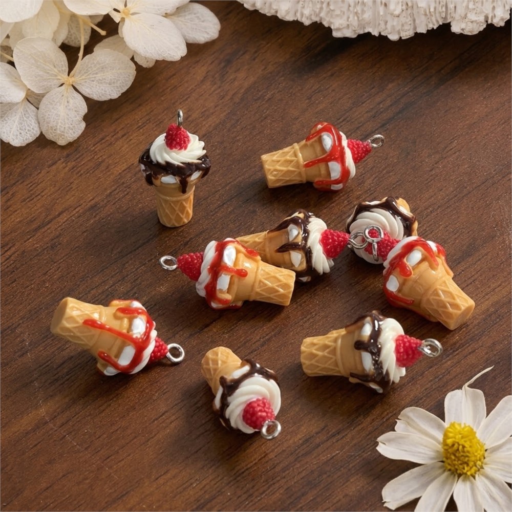 10Pcs Cute 3D Simulation Food  - огляд і ціна 3D Printing Earrings