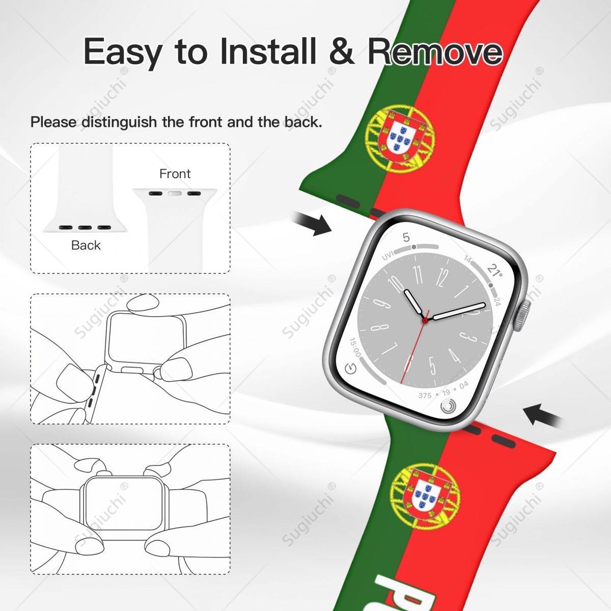 Unisex Portugal Flag 3D Printi - огляд і ціна 3D Printing Watch