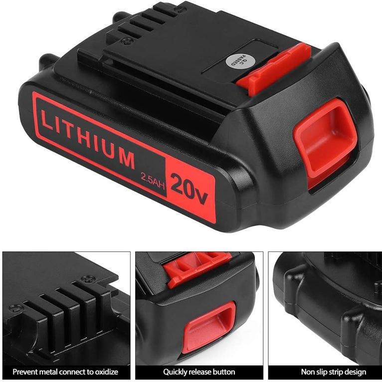 3000mAh 20V Lithium Battery Re - огляд і ціна Black+Decker Tool 20V Max