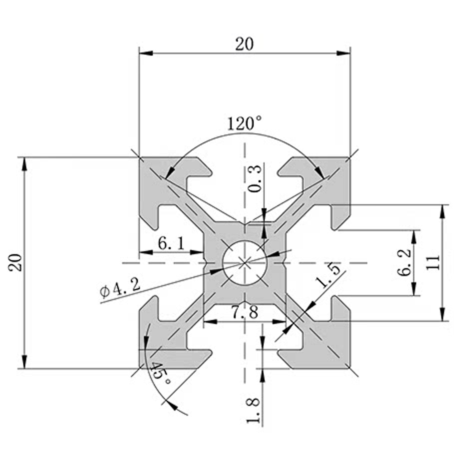 4Pcs V Slot 2020 Aluminum Extr - огляд і ціна 3D Printer Enclosure Frame