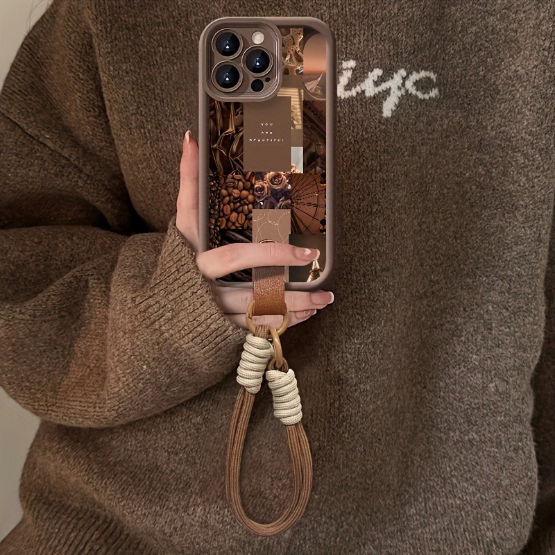 Brown Coffee Flowers Print Lan - огляд і ціна 3D Printing Iphone