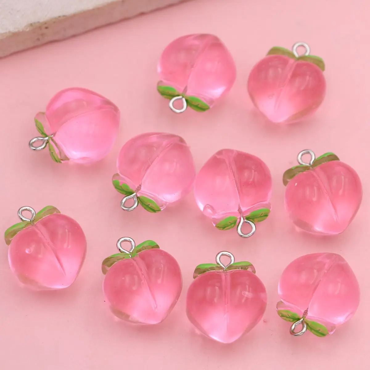 10Pcs Mini 3D Pink Peach Fruit - огляд і ціна 3D Printing Earrings